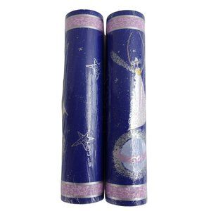 Angels Stars and Moons Prepasted Decorative Wallpaper Borders‎ Set of 2 Rolls